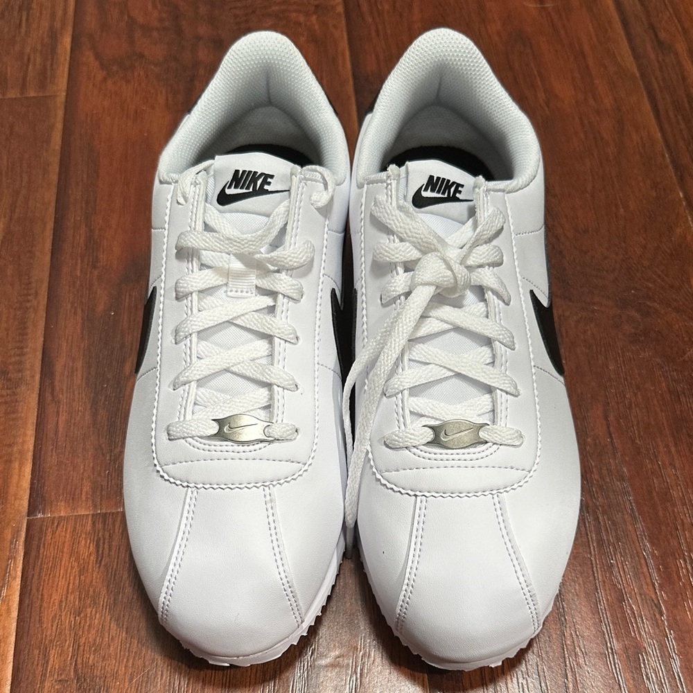 Nike Cortez Leather White and Black Sneakers